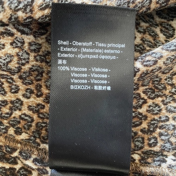 SCOTCH & SODA MAISON SCOTCH LEOPARD LONG SLEEVE BELTED MIDI DRESS - XS - Picture 8 of 8